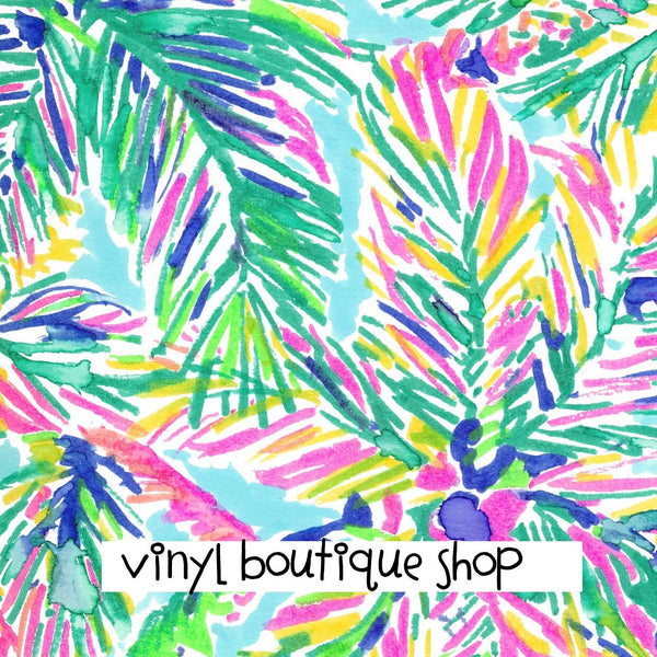 Exotic Garden Lilly Inspired Printed Patterned Craft Vinyl - Vinyl Boutique Shop