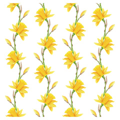 Narcissus Flowers Heat Transfer Vinyl Sheet - Vinyl Boutique Shop