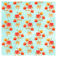 Red Poppy Flower Adhesive Vinyl Sheet - Vinyl Boutique Shop