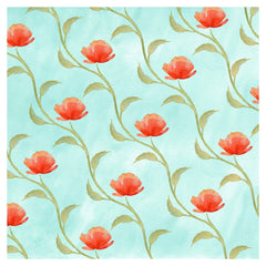 Red Poppy Flower Adhesive Vinyl Sheet - Vinyl Boutique Shop