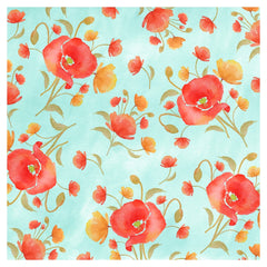 Red Poppy Flower Adhesive Vinyl Sheet - Vinyl Boutique Shop