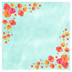 Red Poppy Flower Adhesive Vinyl Sheet - Vinyl Boutique Shop