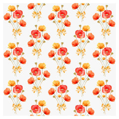 Red Poppy Flower Heat Transfer Vinyl Sheet - Vinyl Boutique Shop