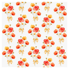 Red Poppy Flower Adhesive Vinyl Sheet - Vinyl Boutique Shop