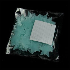 100pcs 3D Stars Glow In The Dark Wall Stickers Luminous Fluorescent Wall Stickers For Kids Baby Room Bedroom Ceiling Home Decor - Vinyl Boutique Shop