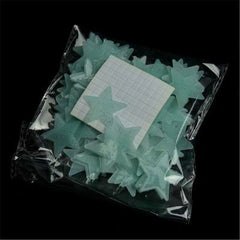 100pcs 3D Stars Glow In The Dark Wall Stickers Luminous Fluorescent Wall Stickers For Kids Baby Room Bedroom Ceiling Home Decor - Vinyl Boutique Shop