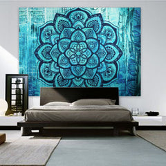 Bohemian Mandala Tapestry Sandy Beach Indian Picnic Rug Throw Travel Mattress Blanket Camping Tent Wall Decor Hanging Tapestries - Vinyl Boutique Shop