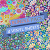 Floral Pattern Vinyl Sheets - Pack of 4 - Vinyl Boutique Shop