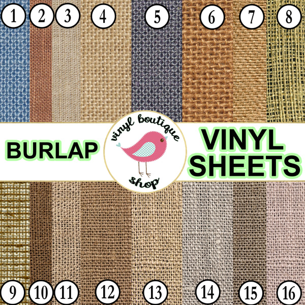 Burlap print Adhesive Heat Transfer Vinyl Sheet - Vinyl Boutique Shop