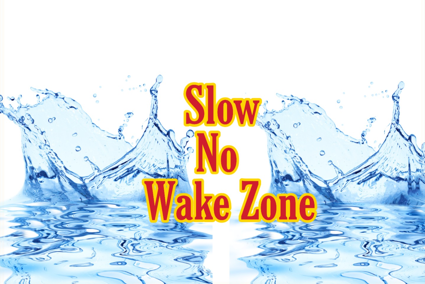 Pier 37 Custom Listing - Slow No Wake Zone Water Splash - Vinyl Boutique Shop
