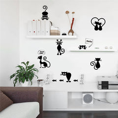 Lovely Cat Light Switch Phone Wall Stickers For Kids Rooms Diy Home Decoration Cartoon Animals Wall Decals Pvc Mural Art - Vinyl Boutique Shop