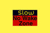 Pier 37 Custom Listing - Slow No Wake Yellow Background - Vinyl Boutique Shop
