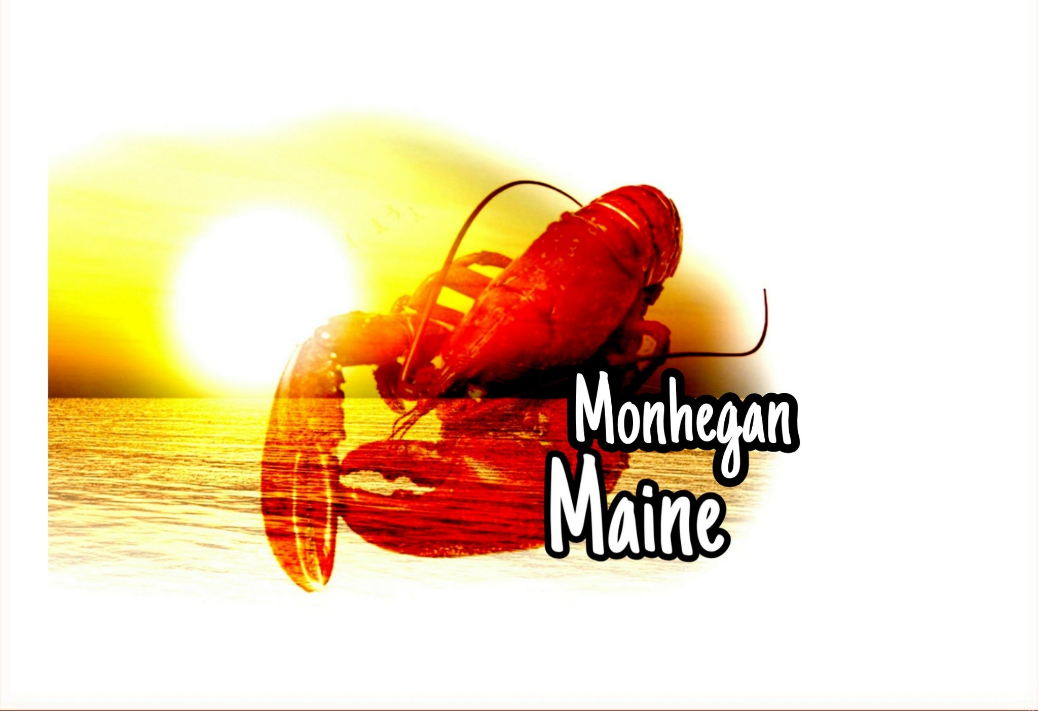 Pier 37 Custom Listing - Red Lobster Sunset Monhegan Maine - Vinyl Boutique Shop