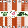Polka Dot Rustic Orange Adhesive Heat Transfer Vinyl Sheet - Vinyl Boutique Shop