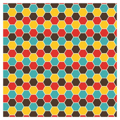 Geometric Buttercup and Ocean Adhesive Vinyl Sheet - Vinyl Boutique Shop