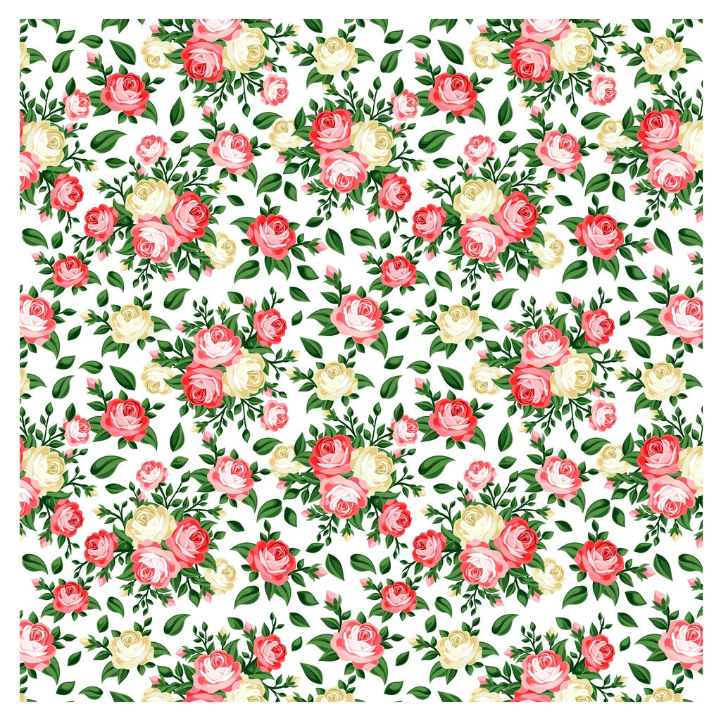 English Roses Heat Transfer Vinyl Sheet - Vinyl Boutique Shop