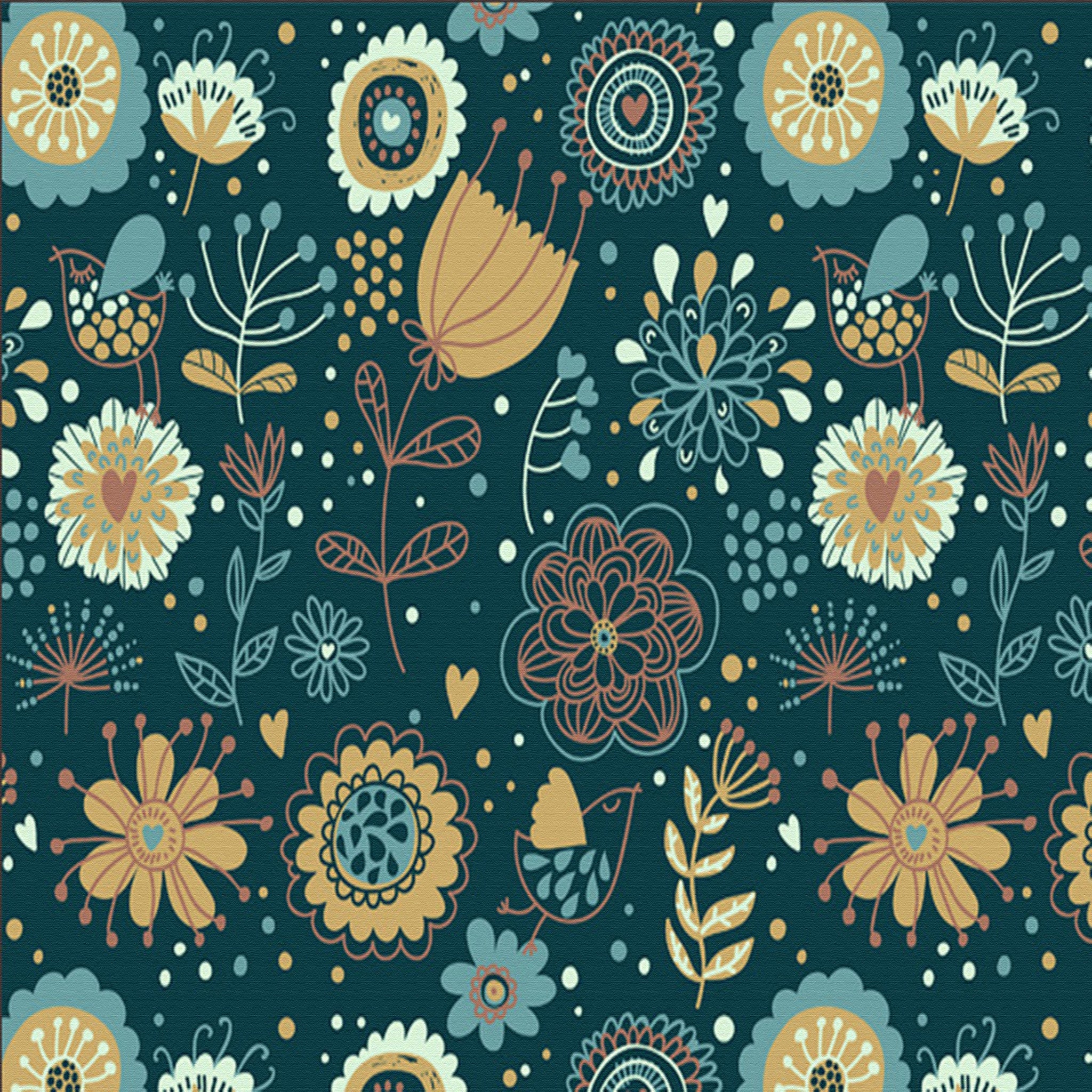 Floral Decoupage Printed Pattern Vinyl - Vinyl Boutique Shop