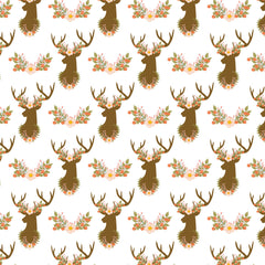 Antler Floral Adhesive Vinyl Sheet - Vinyl Boutique Shop