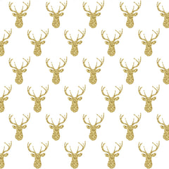 Gold Glitter Antler Heat Transfer Vinyl Sheet - Vinyl Boutique Shop