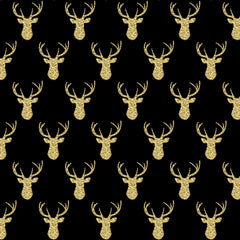 Gold Glitter Antler Heat Transfer Vinyl Sheet - Vinyl Boutique Shop