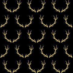 Gold Glitter Antler Heat Transfer Vinyl Sheet - Vinyl Boutique Shop