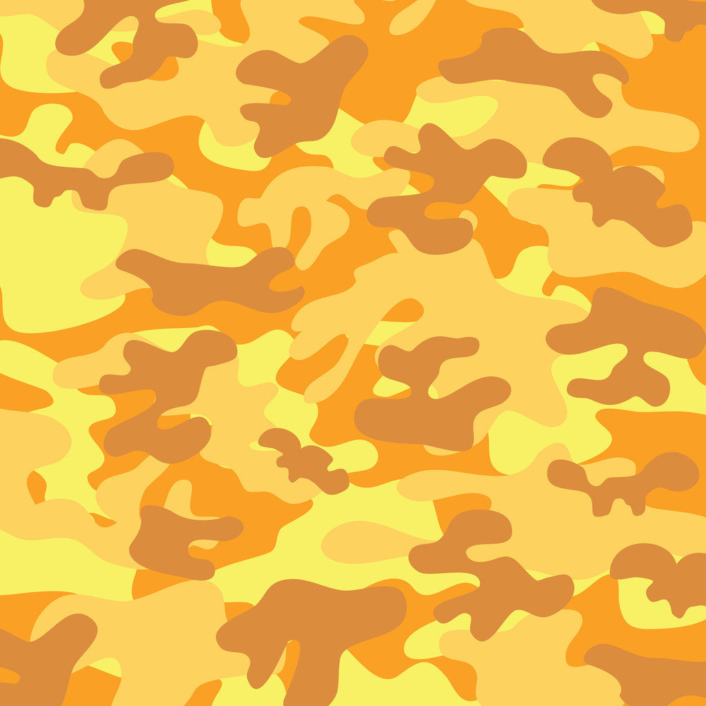 Blue, orange and white camouflage craft vinyl - HTV - Adhesive