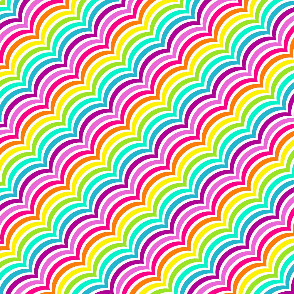 Neon Rainbow Zebra Stripes 12x12 Patterned Vinyl Sheet