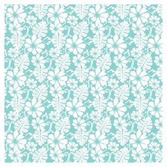Hawaiian Prints Blue Coral Brown Adhesive Vinyl Sheet - Vinyl Boutique Shop