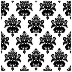 black Damask Adhesive Vinyl Sheet - Vinyl Boutique Shop