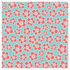 Hawaiian Prints Blue Coral Brown Adhesive Vinyl Sheet - Vinyl Boutique Shop