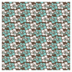 Hawaiian Prints Blue Coral Brown Adhesive Vinyl Sheet - Vinyl Boutique Shop