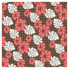 Hawaiian Prints Blue Coral Brown Adhesive Vinyl Sheet - Vinyl Boutique Shop