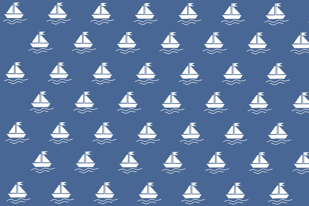 Pier 37 Custom Listing - Nautical Blue Sailboat - Vinyl Boutique Shop