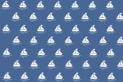 Pier 37 Custom Listing - Nautical Blue Sailboat - Vinyl Boutique Shop