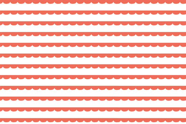 Pier 37 Custom Listing - Nautical Orange and White Scallop - Vinyl Boutique Shop