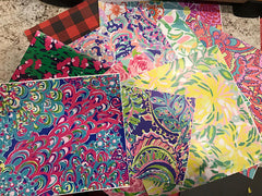 Lilly Inspired Grab Bag 10 sheets Heat transfer Vinyl, Outdoor Vinyl Lily P great assortment - Vinyl Boutique Shop