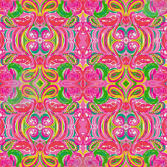 Vibrant Colors All Nighter Lilly Inspired Small Scale Vinyl Sheet - Vinyl Boutique Shop