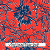 Standing Ovation Red Blue Lilly Inspired Printed Patterned Craft Vinyl - Vinyl Boutique Shop