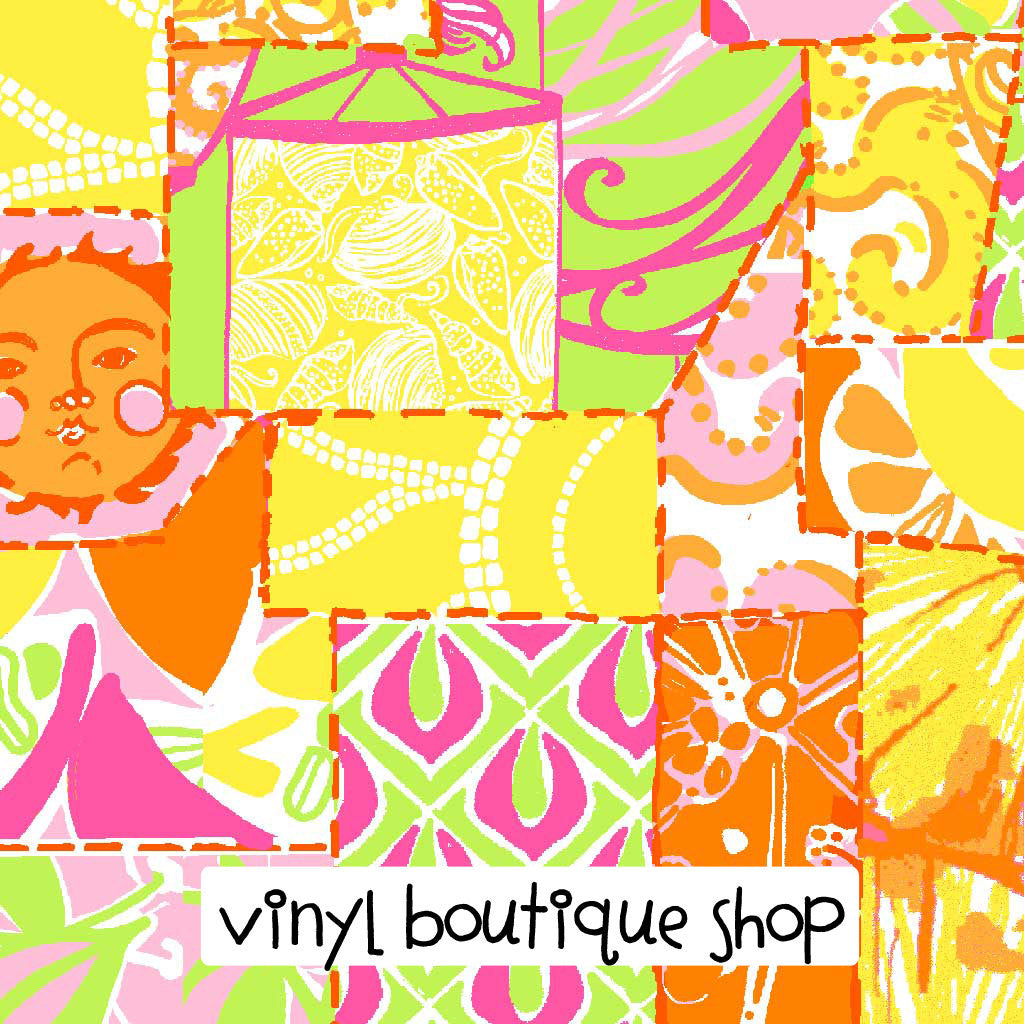 Sun Yellow Orange Lilly Inspired Printed Patterned Craft Vinyl - Vinyl Boutique Shop