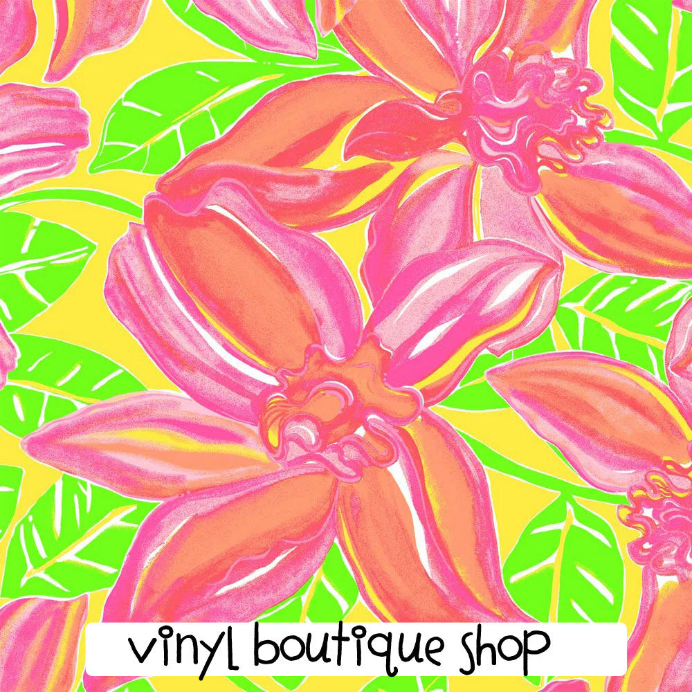 Tropical Beauty Lilly Inspired Printed Patterned Craft Vinyl - Vinyl Boutique Shop