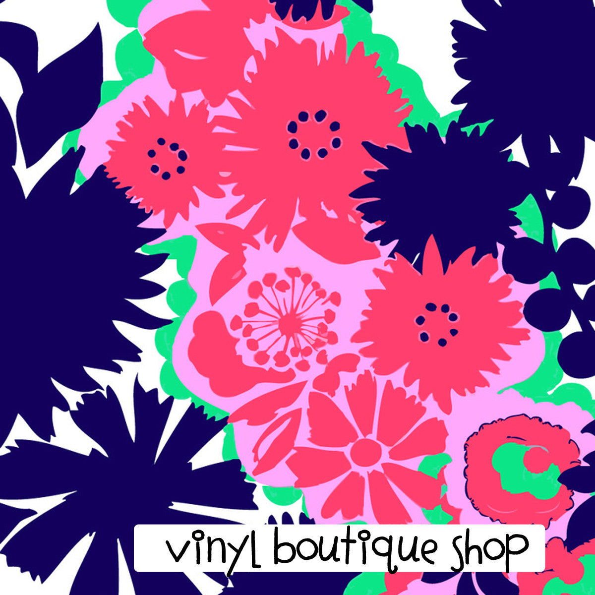 Pretty Flower Pack Lilly Inspired Printed Patterned Craft Vinyl - Vinyl Boutique Shop