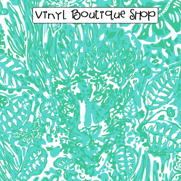 Bungle Jungle Lilly Inspired Printed Patterned Craft Vinyl - Vinyl Boutique Shop