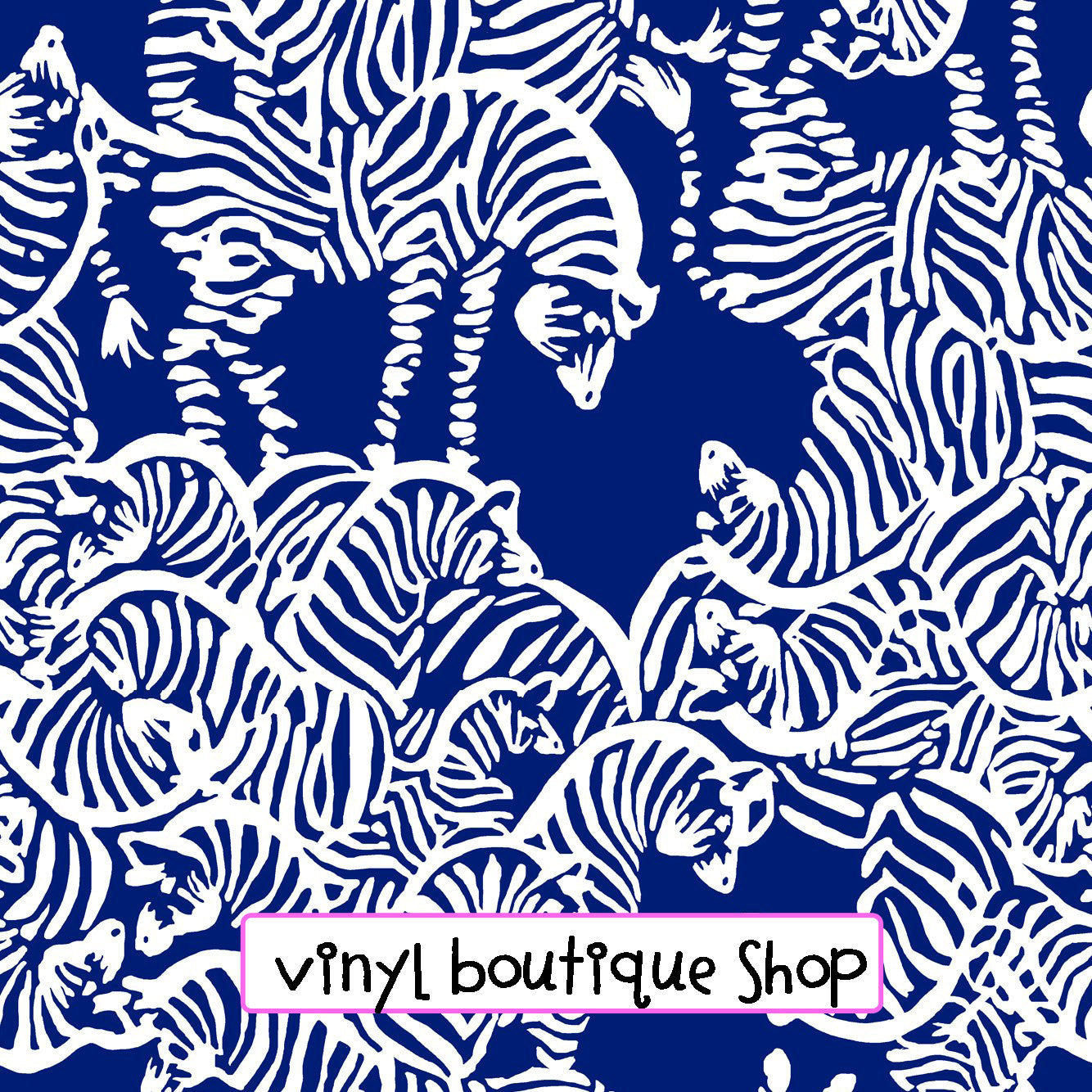 I Herd Your Navy Blue  Lilly Inspired Printed Patterned Craft Vinyl - Vinyl Boutique Shop