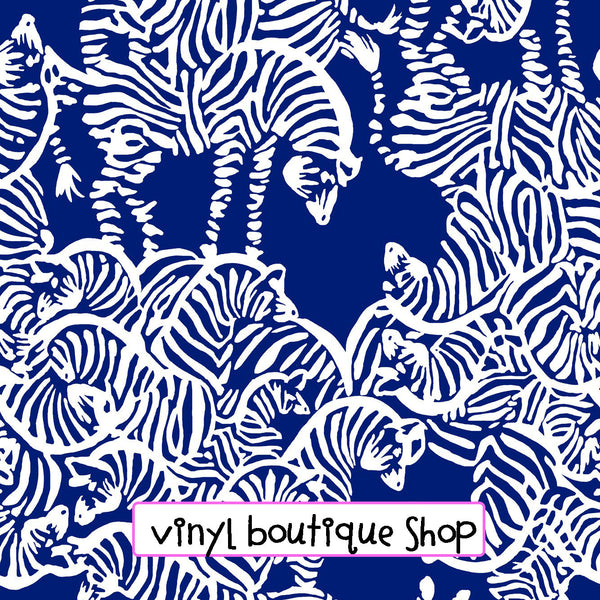 I Herd Your Navy Blue Lilly Inspired Printed Patterned Craft Vinyl - Vinyl Boutique Shop