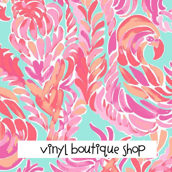 Love Birds Lilly Inspired Printed Patterned Craft Vinyl - Vinyl Boutique Shop