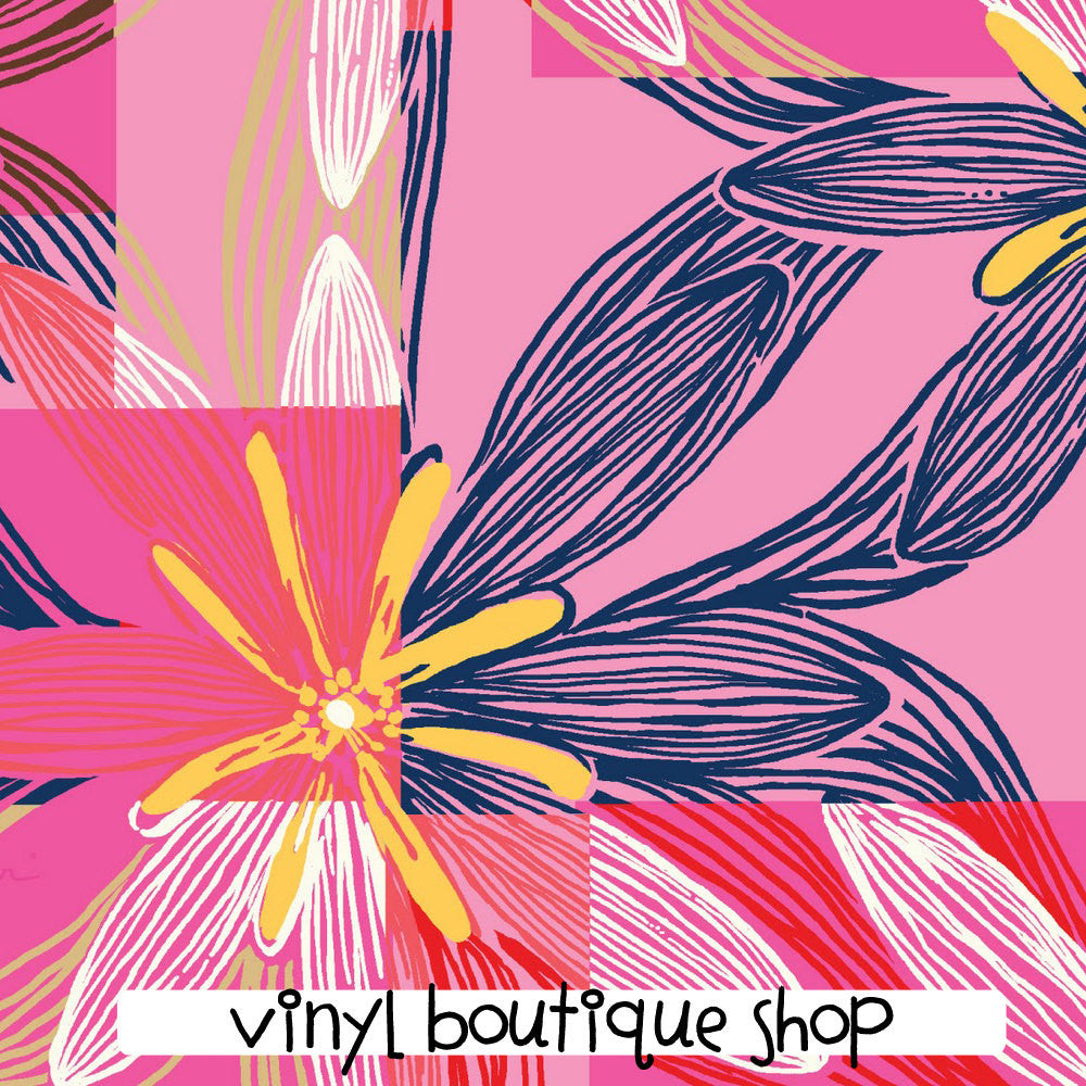 Stemina Flower Lilly Inspired Printed Patterned Craft Vinyl - Vinyl Boutique Shop