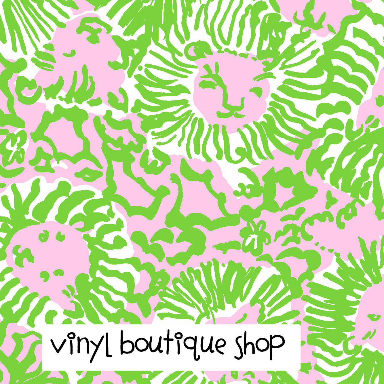 Sunnyside Green Lilly Inspired Printed Patterned Craft Vinyl - Vinyl Boutique Shop