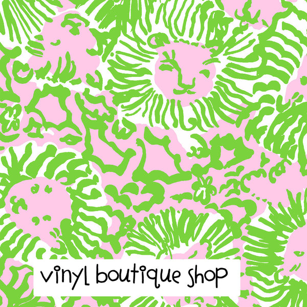 Sunnyside Green Lilly Inspired Printed Patterned Craft Vinyl - Vinyl Boutique Shop