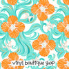 Wave Starfish Lilly Inspired Printed Patterned Craft Vinyl - Vinyl Boutique Shop