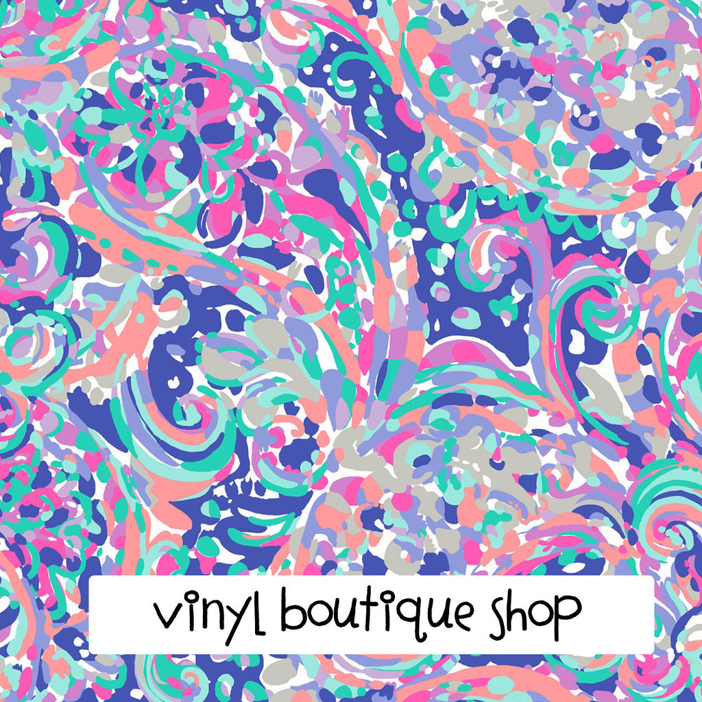 La Playa Lilly Inspired HTV, pattern vinyl, sheet size 12x12